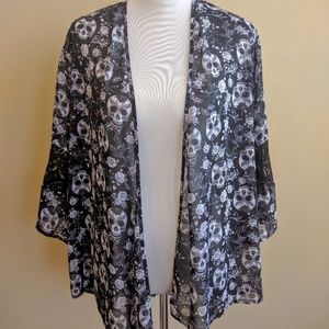 Hot Topic skull cardigan
